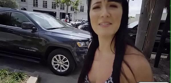  Jessica shows tits and fucks in public